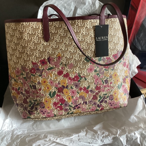 Ralph Lauren canvas, leather, extra large tote - Picture 6 of 7